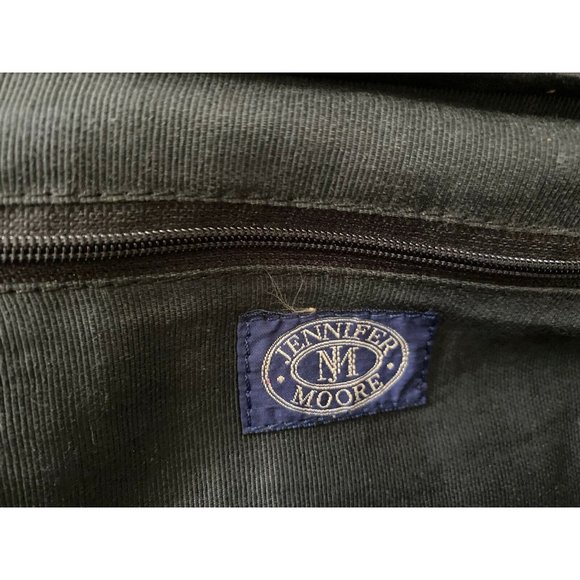 Vtg Jennifer Moore Blk Leather Reptile Clutch Bag - Picture 11 of 12